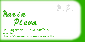 maria pleva business card